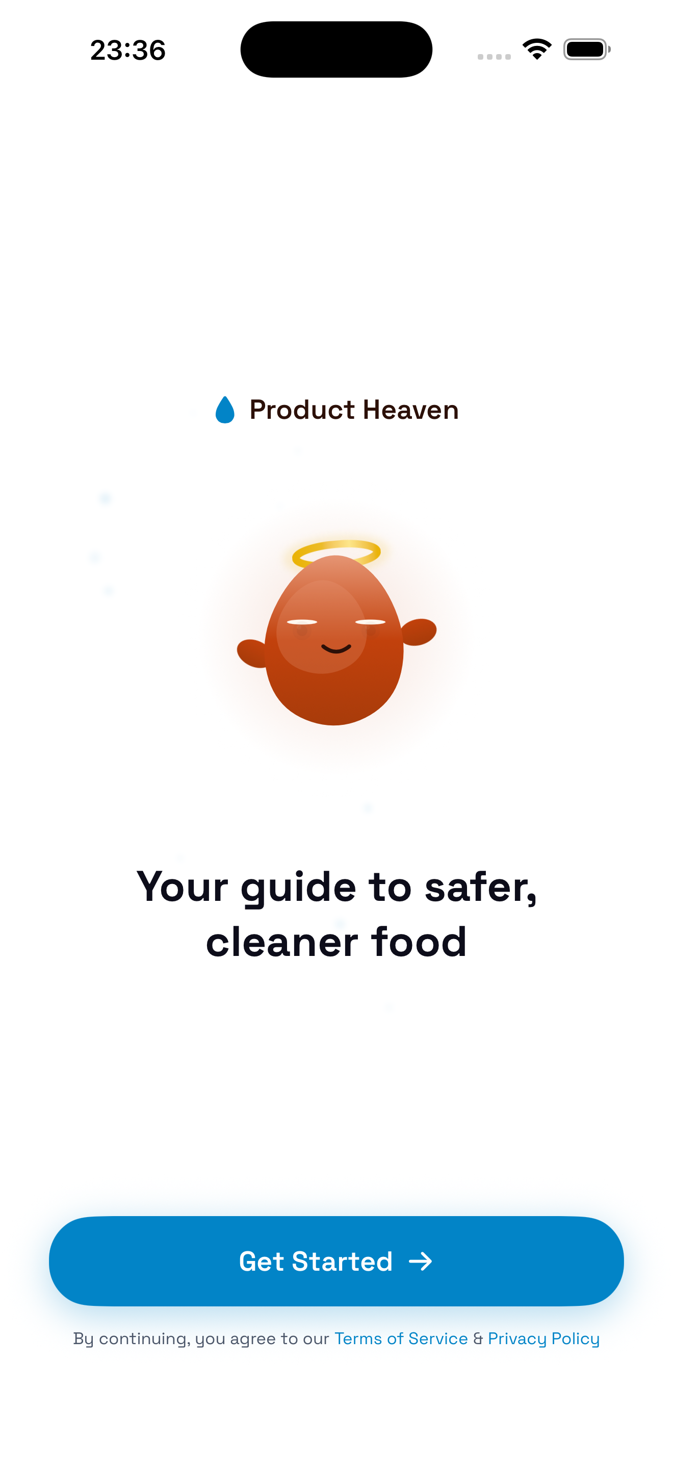 Product Heaven Welcome Mascot Screen